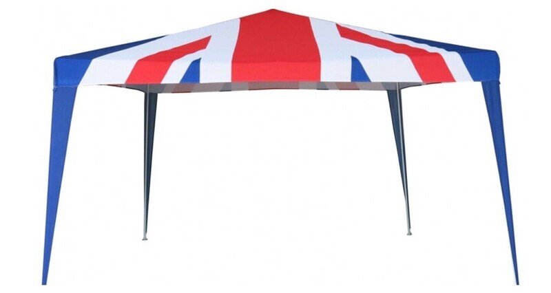 Union Jack Flag Pop Up Gazebo Tent 3x3m Base Adjustable Height w/ Bag NEW