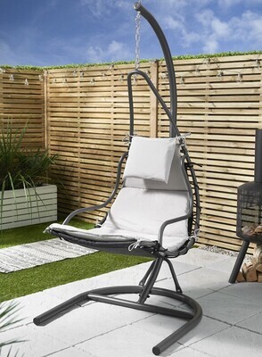 Comfortable Outdoor Garden Patio Swinging Steel Hanging Padded Lounger Chair