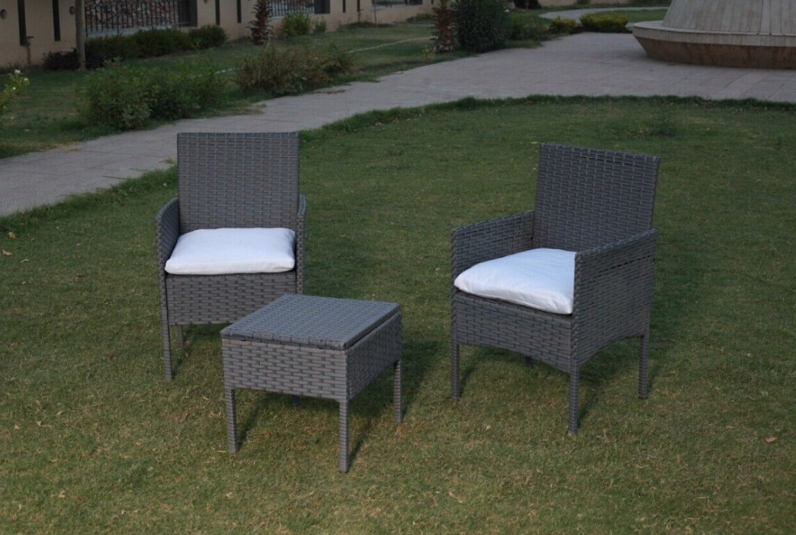 ​3PC Rattan Garden Furniture Bistro Set