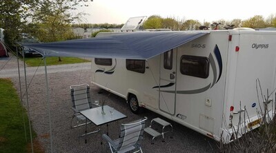 300cm x 240cm Medium Grey Sun Canopy Awning for VW Camper Vans Van Conversions or Caravans