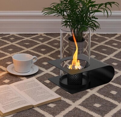 ​Tabletop Bioethanol Fireplace Circular Glass