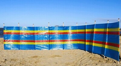 10 Pole 9 Section Windbreaker Holiday Garden Camping Beach Sun Shade Windbreak