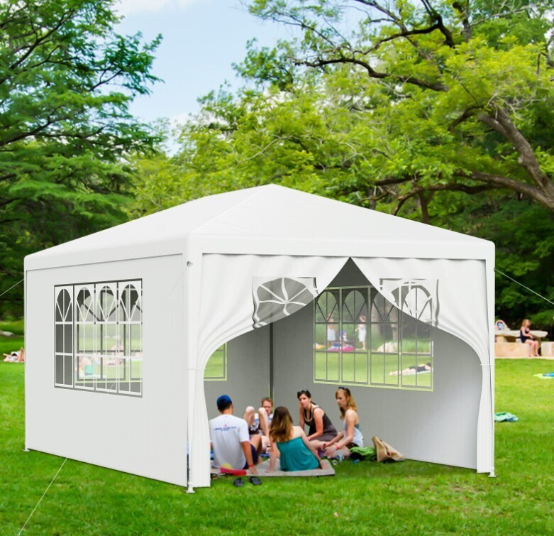 3x4m Gazebo Marquee Party Tent With Sides Waterproof White