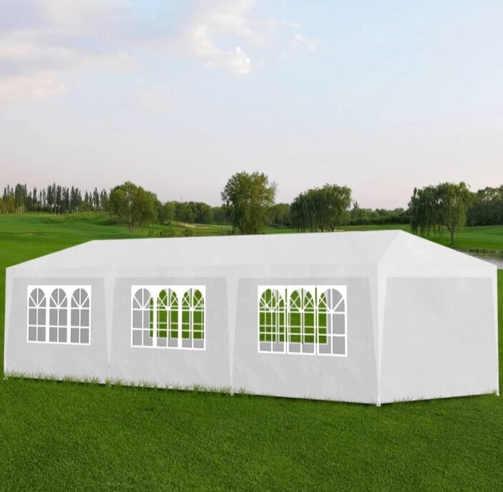 Party tent with Sidewalls 3x9m White