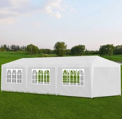 Party tent with Sidewalls 3x9m White