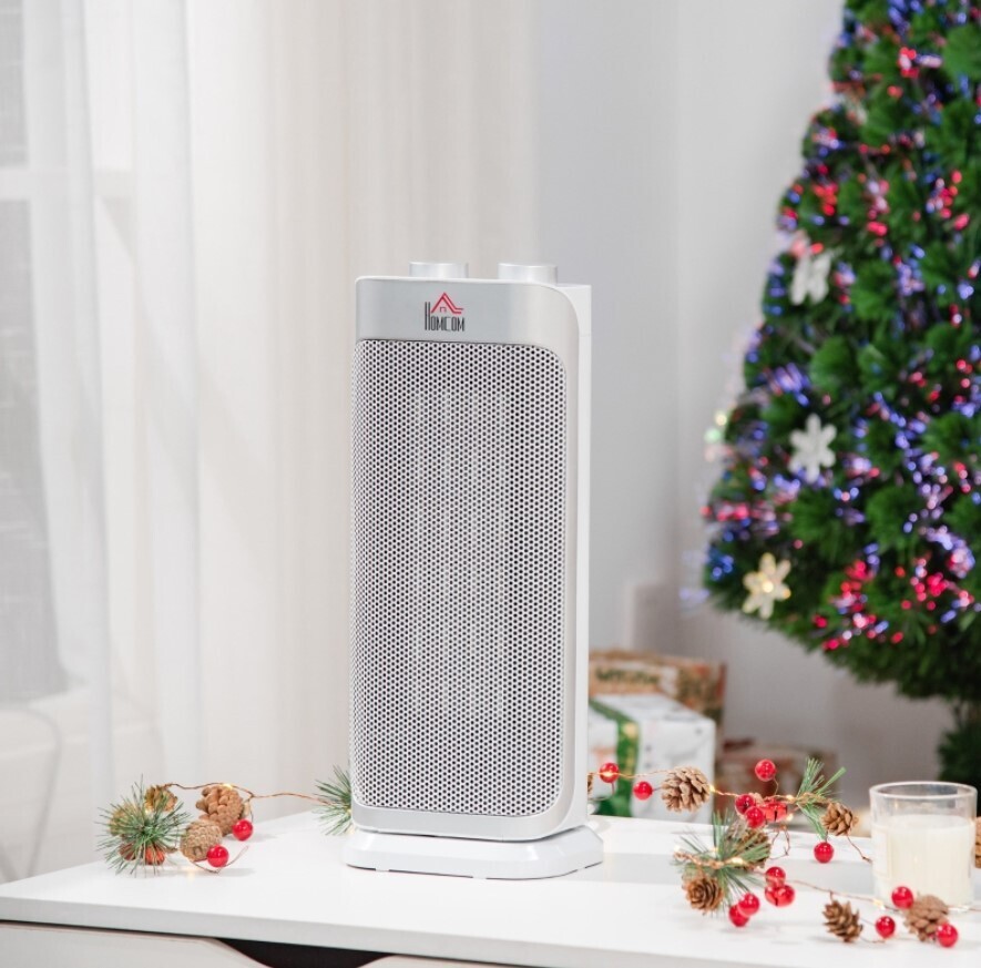 ​Indoor Space Heater Oscillating Ceramic Heater w/ Adjustable Modes 1000W/2000W