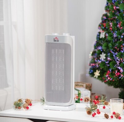 ​Indoor Space Heater Oscillating Ceramic Heater w/ Adjustable Modes 1000W/2000W