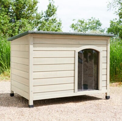 ​Outdoor Dog House Wooden Kennel for Dogs Small Medium Sizes Sage Grey Lift Up Roof Suit for Garden