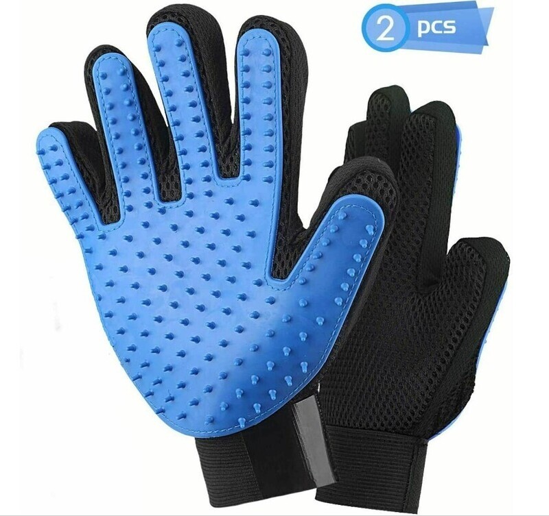 Pet Dog Cat Grooming Glove Deshedding Brush Fur Remover Mitt Left Right Hand