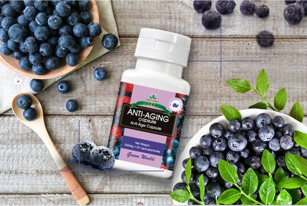 Anti-Aging Supplement: 100% Natural Blueberry Anti Aging Capsule