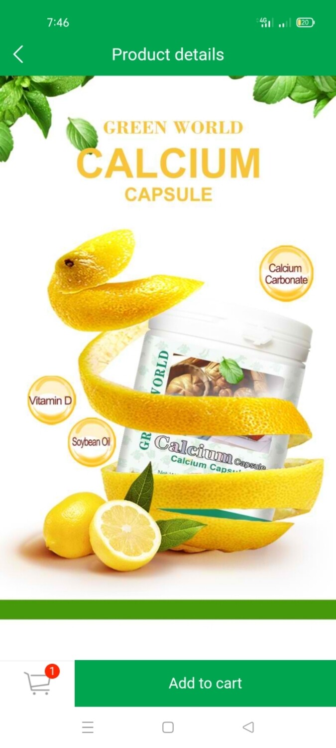Calcium Softgel: 100% Natural Softgel, Stronger Bone and Healthy Living
