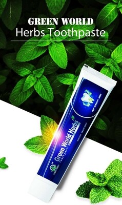 Green World Herbs Toothpaste: All in One Total Dental Care(120 g per tube ) and free 1 tooth brush inside)