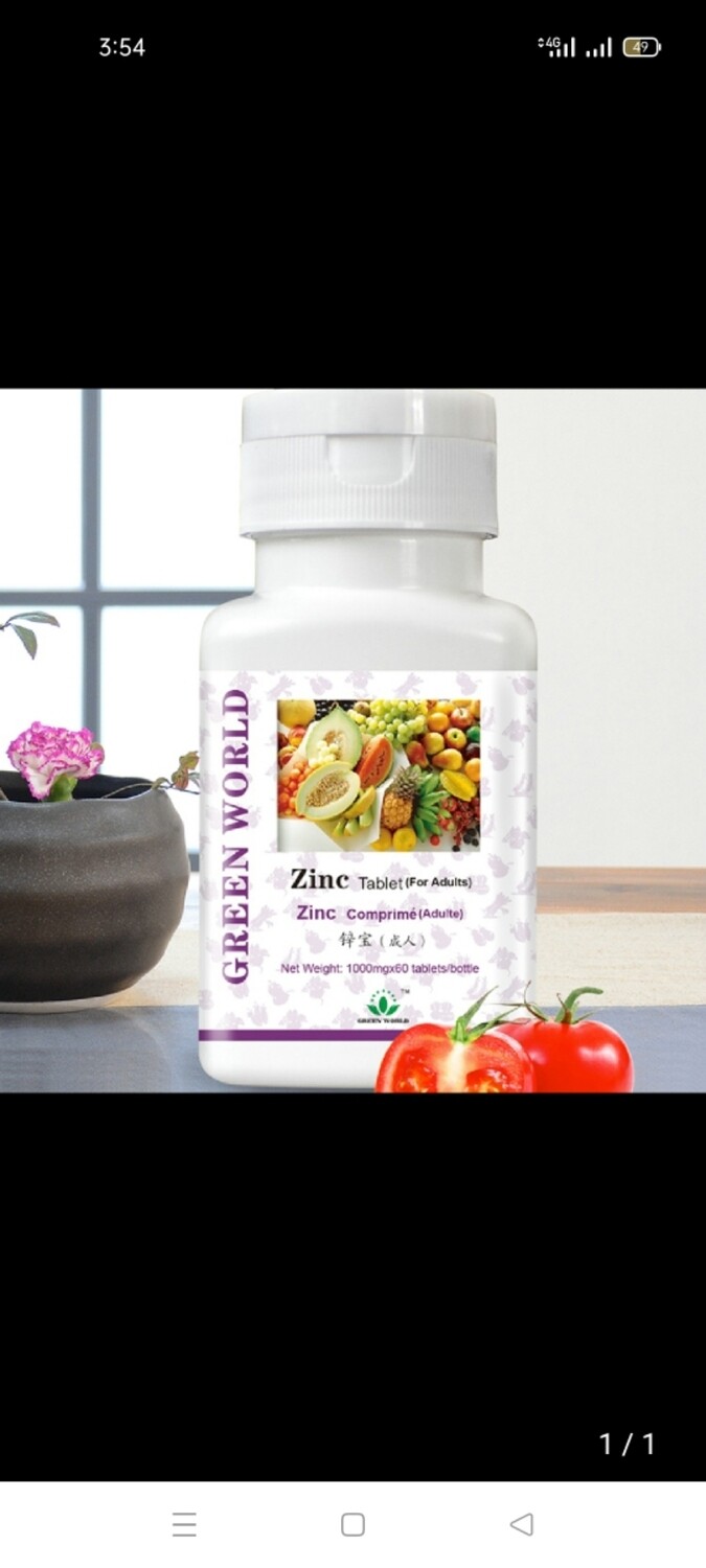 Zinc Tablet: Enhance Stamina, Promote healing and Fertility