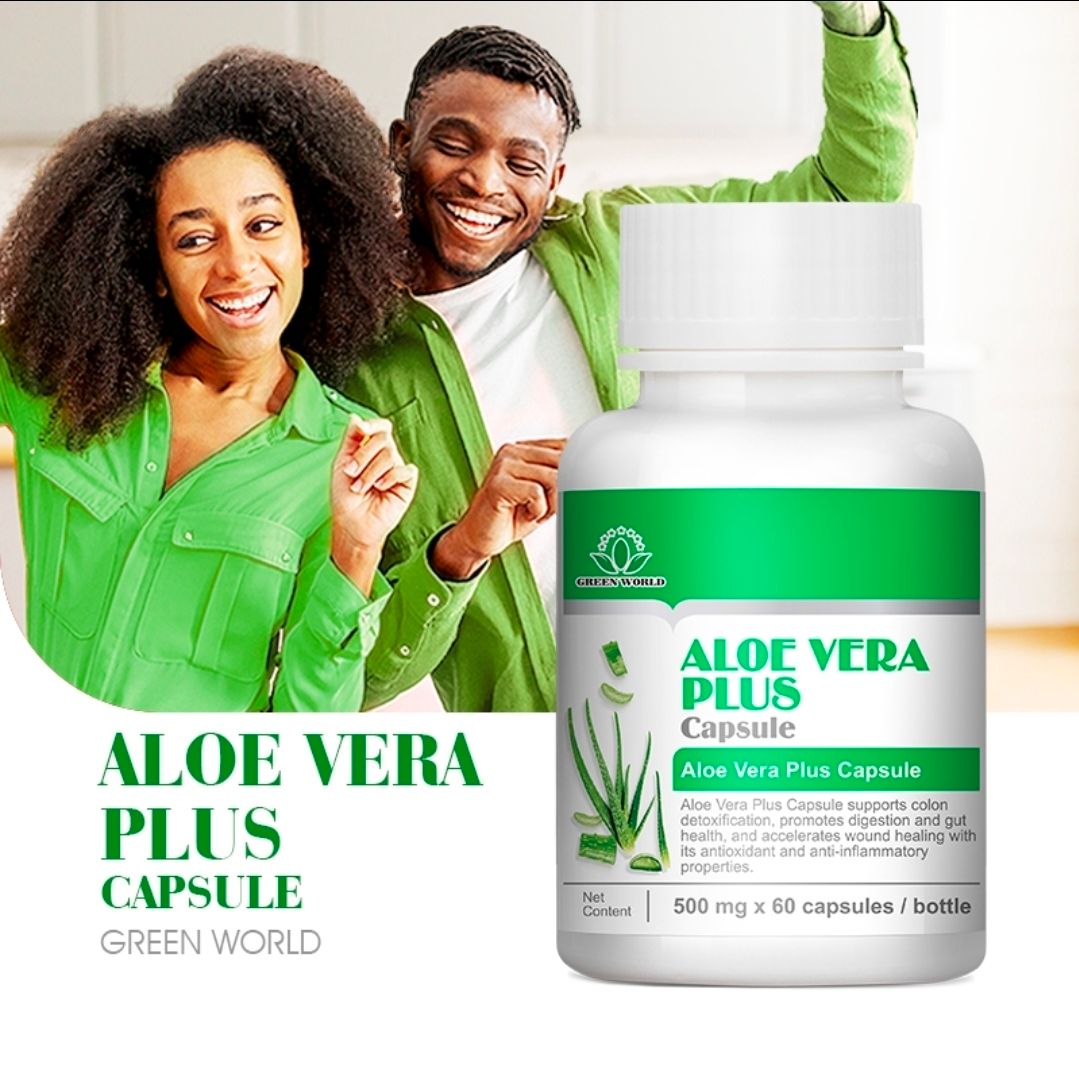 Aloe Vera Plus Capsule: Detoxifier, Antioxidant, Inhibiting Bacterial Growth(60 caps)