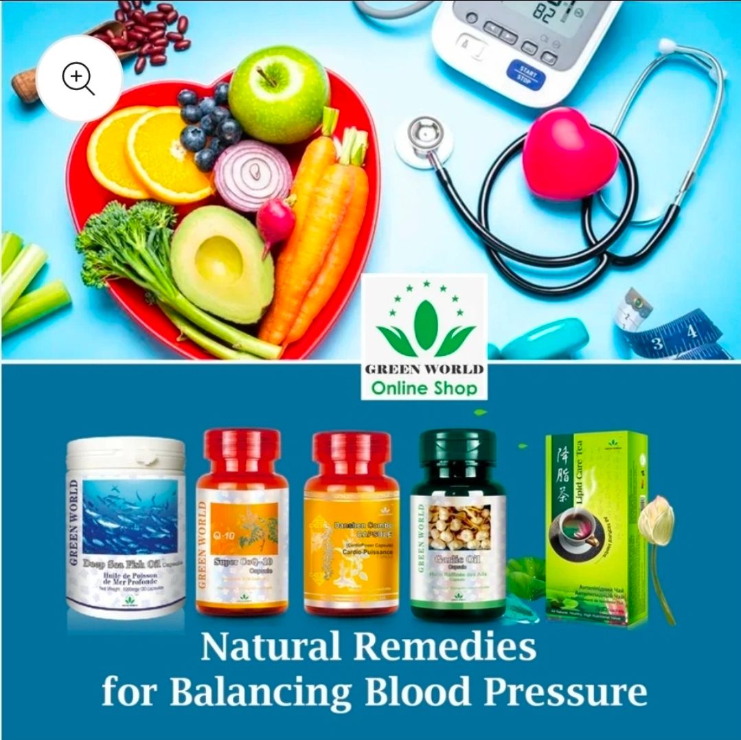 Super Q10, Garlic caps, Deep sea caps, cardio power, lipid care tea) for blood pressure