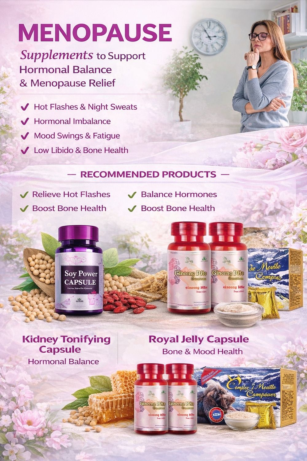 Menopause care supplements