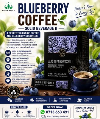 Blueberry coffee solid beverage 11