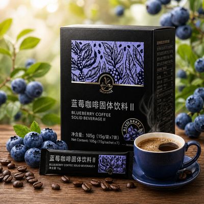 Blueberry coffee solid beverage 11