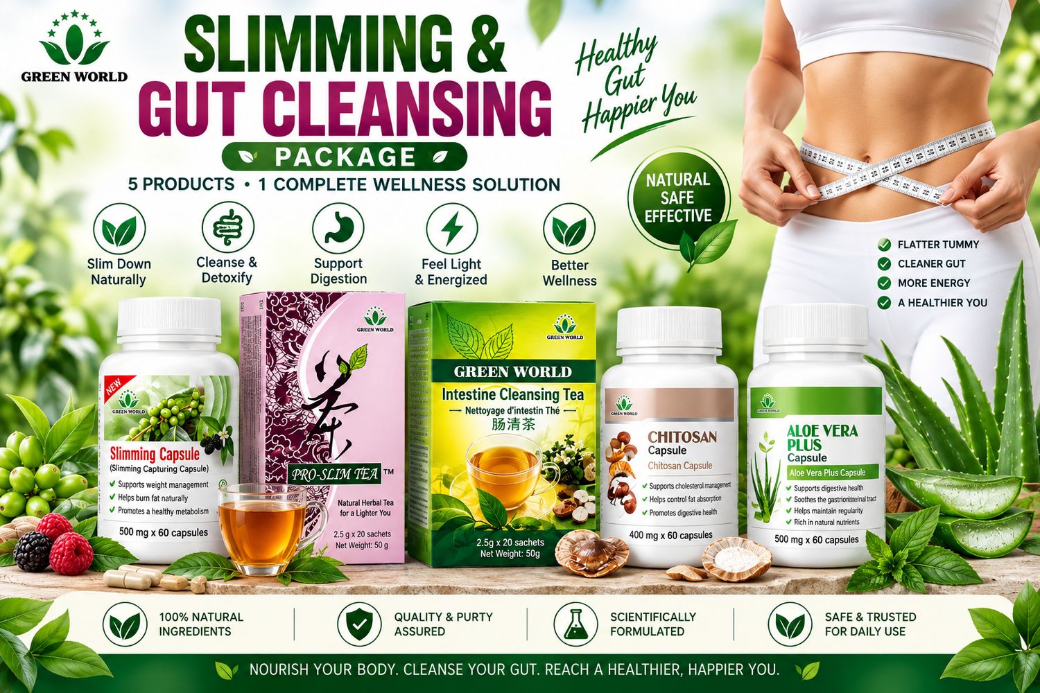 🌿 Slimming &amp; Gut Cleansing Package-1month