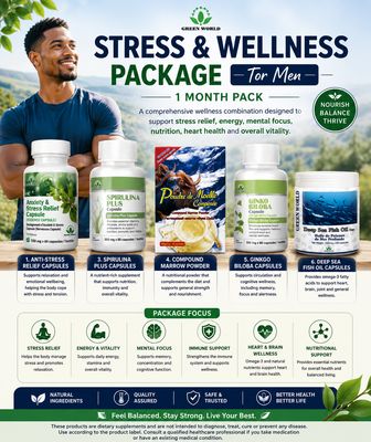 🧘 Stress &amp; Wellness Package for Men — 1 Month