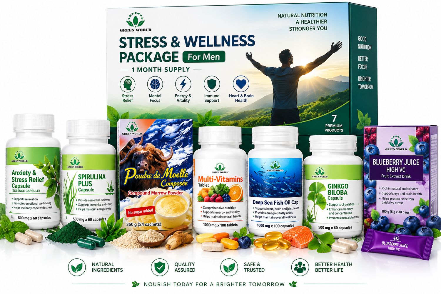 🧘 Stress &amp; Wellness Package for Men — 1 Month
