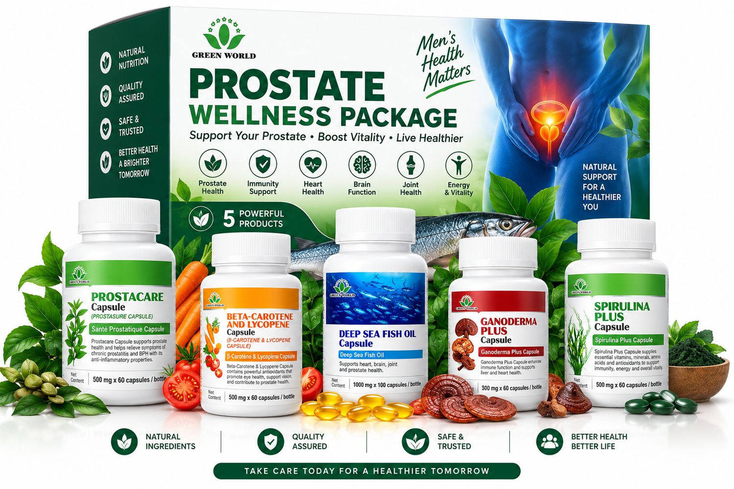 🔥 Prostate Wellness Package (1 month pack)