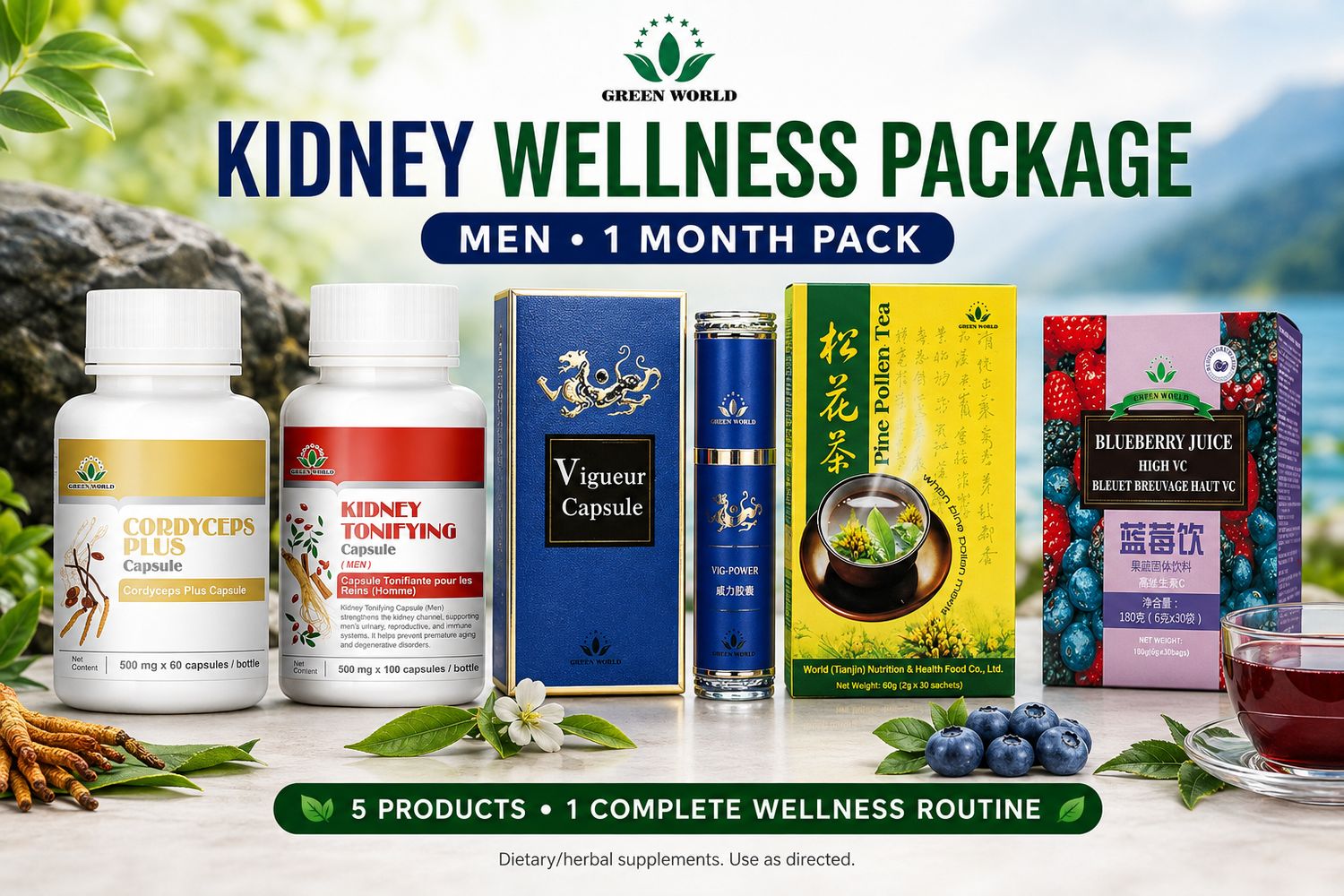 🫘 Kidney Wellness Package — Men | 1 Month Pack