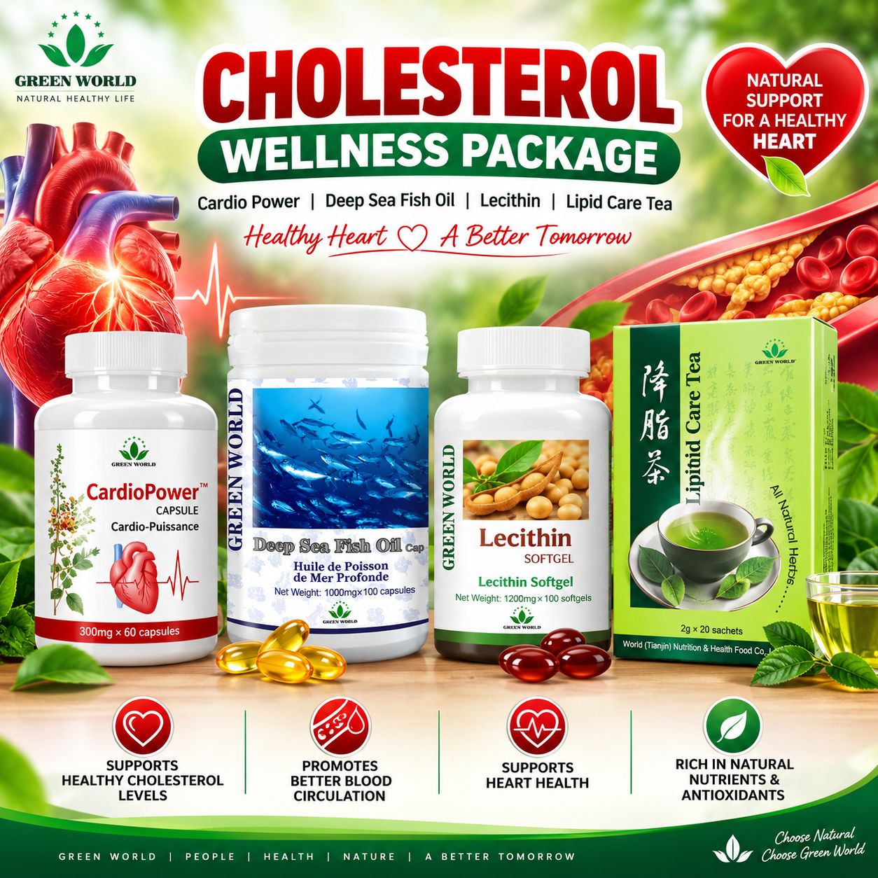 🩸 Cholesterol Wellness Package-1 month pack 