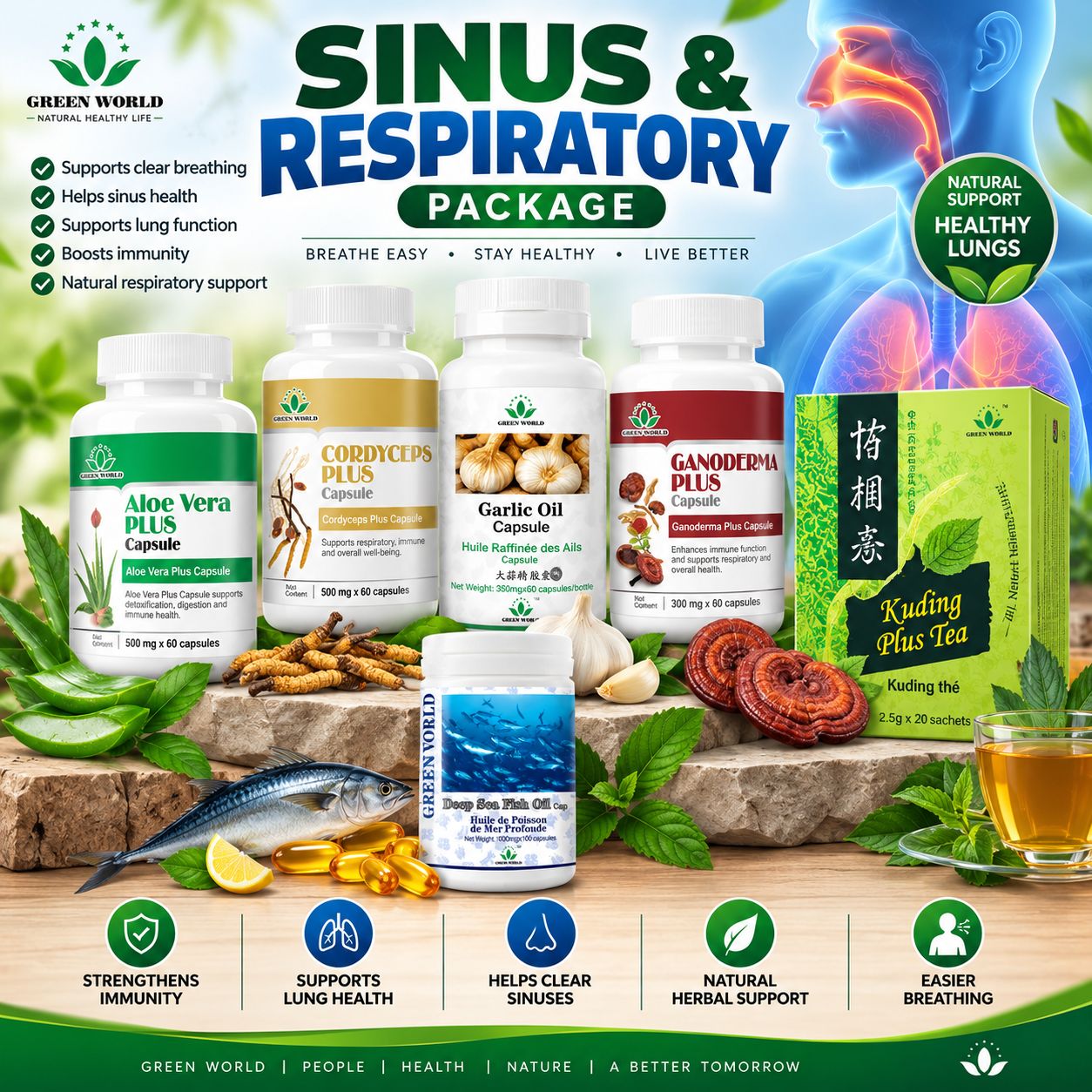 🌬️ Sinus &amp; Respiratory Wellness Package..1 month pack 