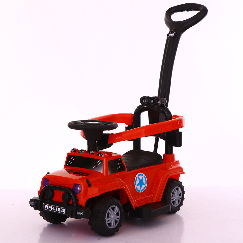 Толокар-каталка Jeep Wrangler WPH1688, 3 в 1, красный