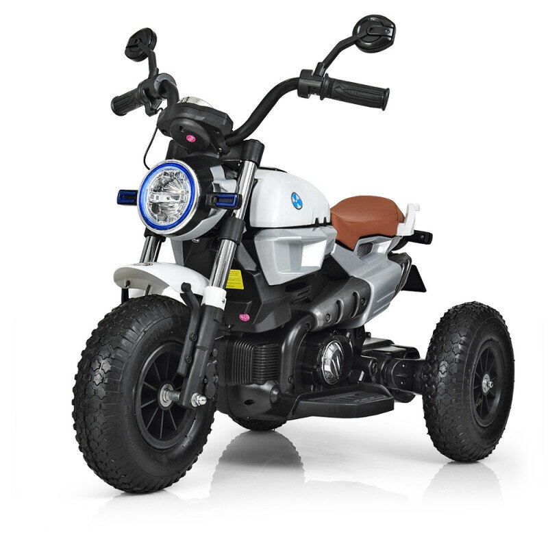 Электромотоцикл детский с надувными колесами BQ 8188, белый