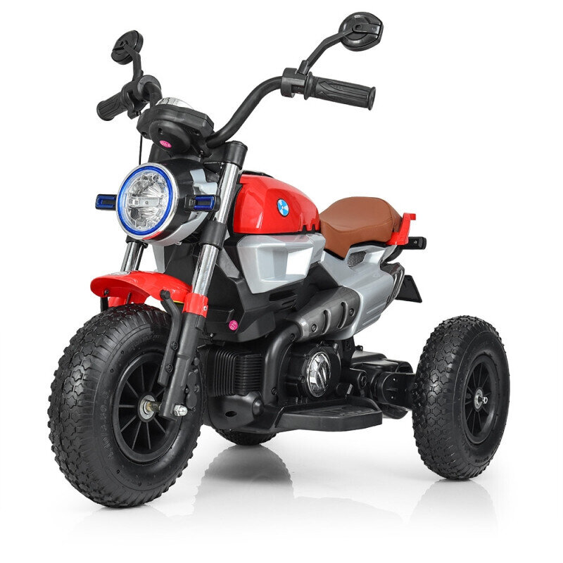 Электромотоцикл детский с надувными колесами BQ-8188, красный