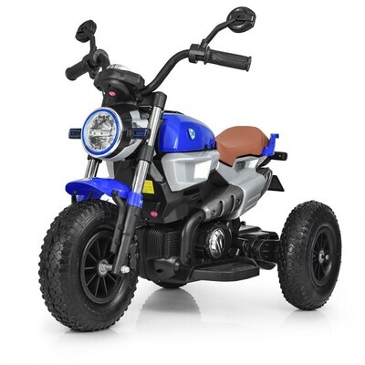 Электромотоцикл детский с надувными колесами BQ-8188, синий