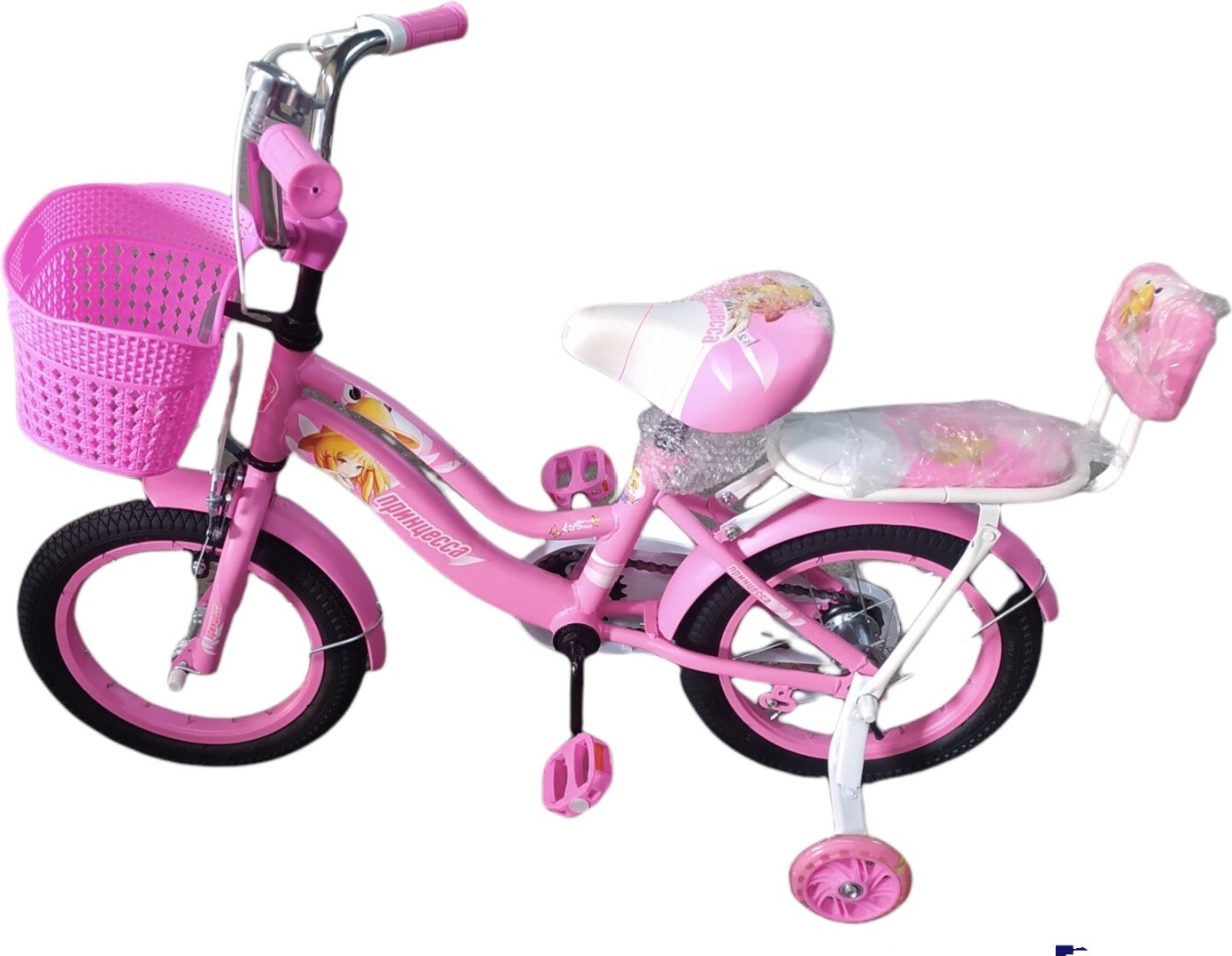 Велосипед Принцесса 14D 2022, рама 14 дюймов,  розовый