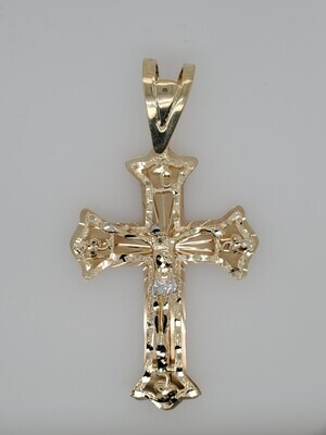 BRAND NEW!! 10k LARGE CRUCIFIX TWO TONE INVENTORY # I-18289 75TH AVE