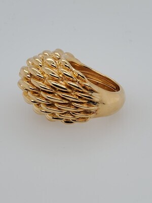 BRAND NEW!! 14KT HOLLOW WEAVE DESIGN RING INVENTORY # I-18269 75TH AVE