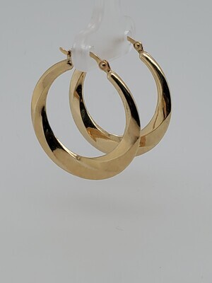 BRAND NEW!! 14KT TWIST STYLE HOLLOW HOOPS INVENTORY # I-18321 75TH AVE