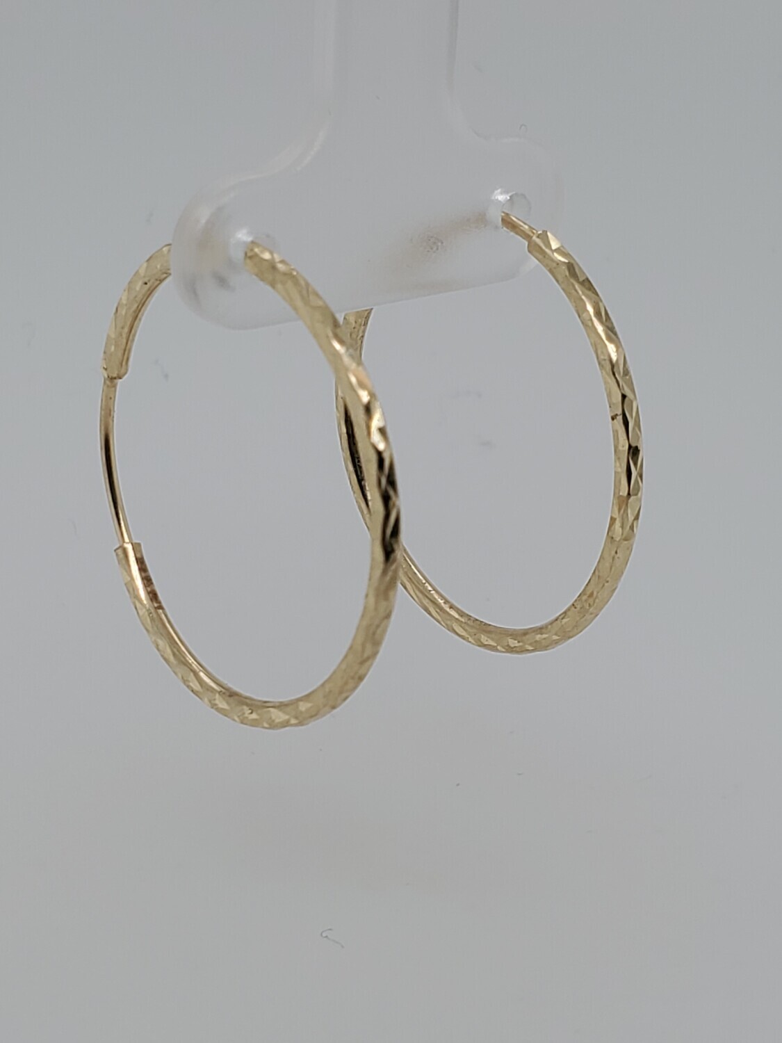 BRAND NEW!! 14KT THIN HOLLOW HOOP EARRINGS INVENTORY # I-18319 75TH AVE
