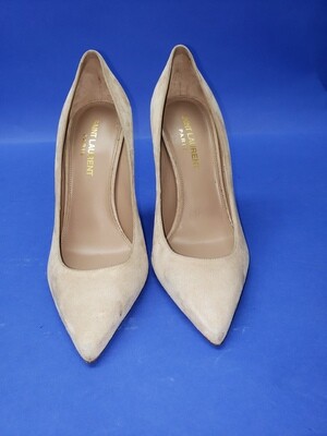 Tan Suede YSL Women's High heels Size 5.5 (35.5)