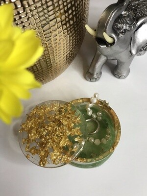 Green & Gold Trinket Box