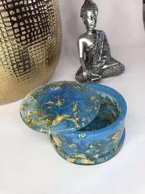 Blue and Gold Trinket Box