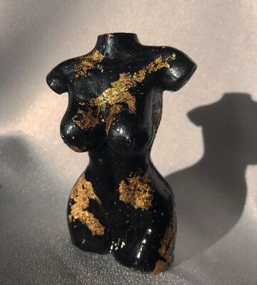 Black &amp; Gold Resin Goddess