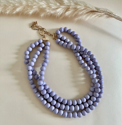Lilac Triple Layers Necklace
