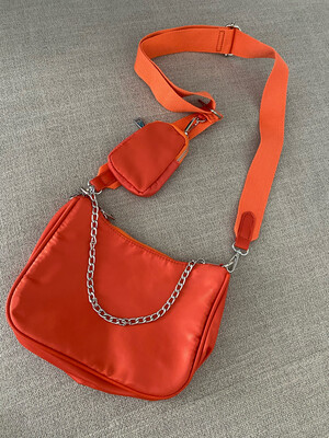 Orange Crossbody Handbag