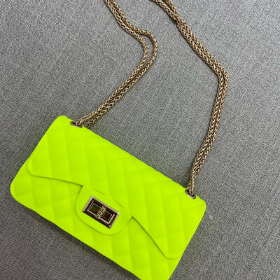 Neon Yellow Jelly Handbag