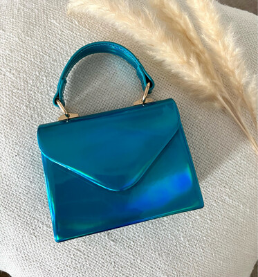 Metallic Turquoise Mini Handbag