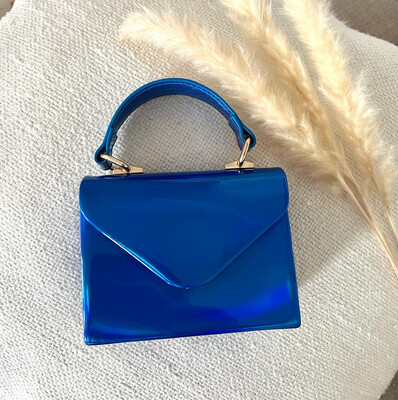 Royal Blue Metallic Mini Handbag
