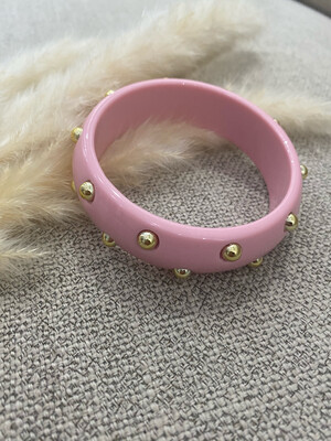 Pink Gold Studded Bracelet