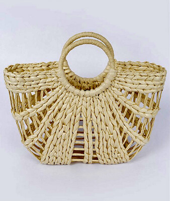 Ivory Straw Handmade Handbag