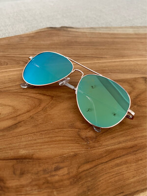 Blue Green Aviator Sunglasses